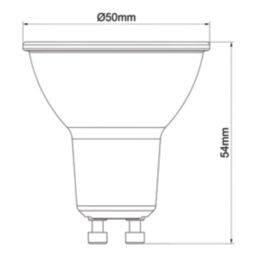LAP Narrow Beam Angle  GU10 LED Light Bulb 345lm 2.5W 10 Pack