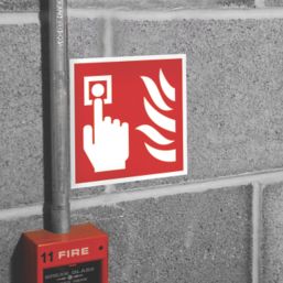 Essentials  Non Photoluminescent "Fire Alarm Call Point" Sign 150mm x 150mm
