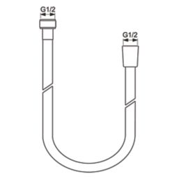 Ideal Standard Ultraflex Shower Hose Chrome 1/2" x 1750mm