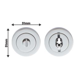 Carlisle Brass  Standard WC Thumbturn Set Polished Chrome 50mm