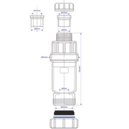 McAlpine MACTUN-2 Tundish with Self-Closing Valve 15 / 22mm x 1 1/4"
