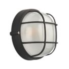 LAP Napoli Outdoor Round Caged Bulkhead Black