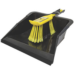 Bulldozer Large Dustpan & Brush Black / Yellow