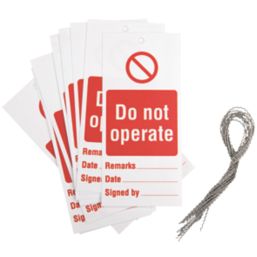 Essentials 'Do Not Operate' Safety Maintenance Tags 10 Pack