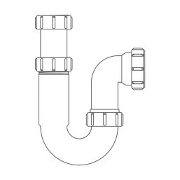 Flomasta Round P Trap White 40mm