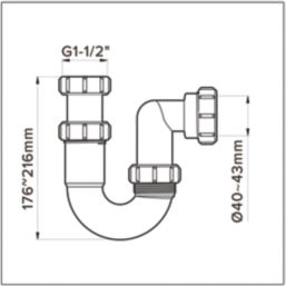 Flomasta Round P Trap White 40mm