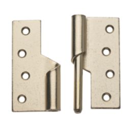 Smith & Locke Satin Nickel  Rising Butt Hinges 100mm x 103mm 2 Pack