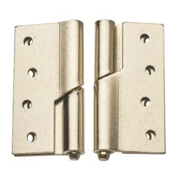 Smith & Locke Satin Nickel  Rising Butt Hinges 100mm x 103mm 2 Pack