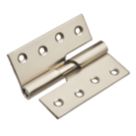 Smith & Locke Satin Nickel  Rising Butt Hinges 100mm x 103mm 2 Pack