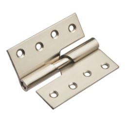 Smith & Locke Satin Nickel  Rising Butt Hinges 100mm x 103mm 2 Pack