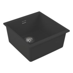 Carysil EN400-BK 1 Bowl Granite Composite Kitchen Sink Black 430mm x 460mm