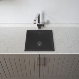 Carysil EN400-BK 1 Bowl Granite Composite Kitchen Sink Black 430mm x 460mm