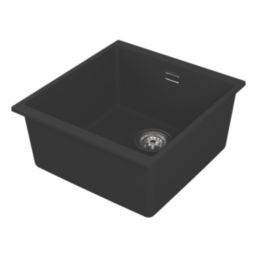 Carysil EN400-BK 1 Bowl Granite Composite Kitchen Sink Black 430mm x 460mm