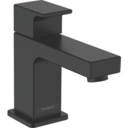 Hansgrohe Vernis Shape Matt Black 112mm Cloakroom Lever Mono Basin Mixer Tap