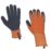 ClipGlove Landscaper   Polyester & Latex Gardening Gloves Navy / Orange Medium