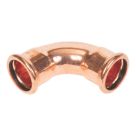 Flomasta  Copper Press-Fit Equal 90° M-Profile Elbows 28mm 2 Pack