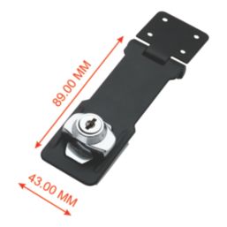 Smith & Locke Hasp & Staple Powder-Coated 89mm