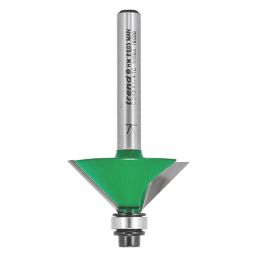 Trend C049X1/4TC 1/4" 45° Chamfer Bearing-Guided Router Cutter 32mm x 12.7mm