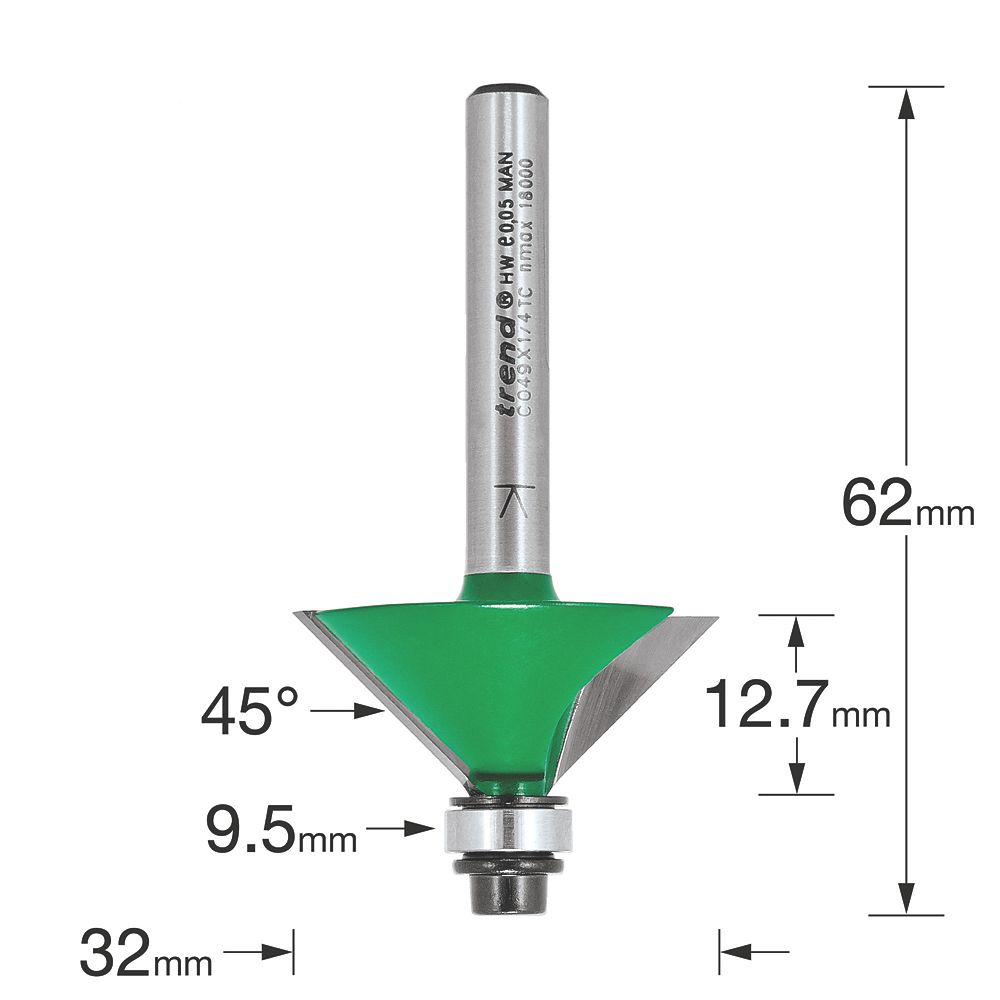 Trend 18mm deals router bit