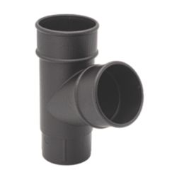 FloPlast Cast Iron Effect Round Branch Black 68mm