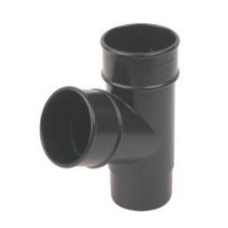 FloPlast Cast Iron Effect Round Branch Black 68mm