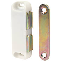 Magnetic Cabinet Catches White 65 x 20mm 10 Pack