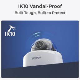 Reolink P437 PoE or Mains-Powered White Wired 4K Indoor & Outdoor Dome Camera