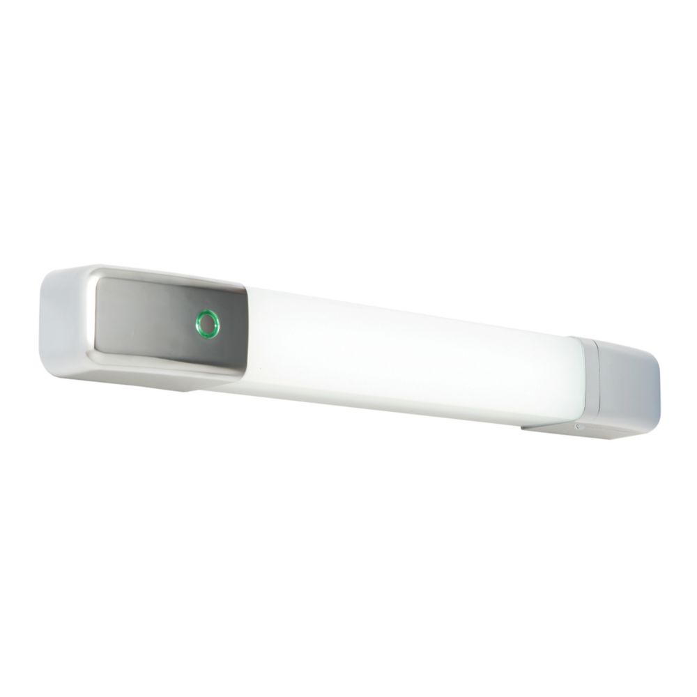 Spa Single Voltage LED Shaver Light Chrome 10W 1000lm - Screwfix