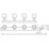 Knightsbridge  Bar 4-Light Quad GU10 Ceiling Spotlight Brushed Chrome
