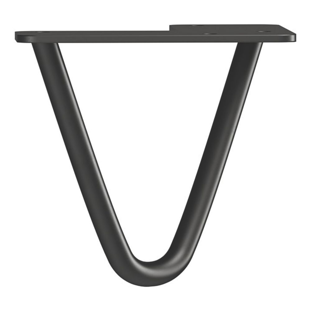 Rothley 2Pin Hairpin Worktop Leg Matt Black 100mm Screwfix