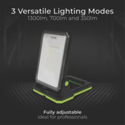 Luceco  Rechargeable LED Folding Magnetic Work Light and Hook with Power Bank 1300lm