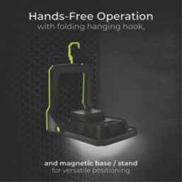 Luceco  Rechargeable LED Folding Magnetic Work Light and Hook with Power Bank 1300lm