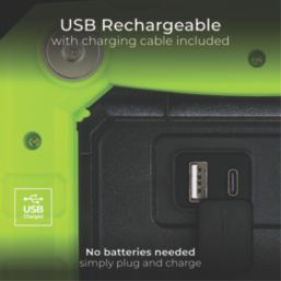 Luceco  Rechargeable LED Folding Magnetic Work Light and Hook with Power Bank 1300lm