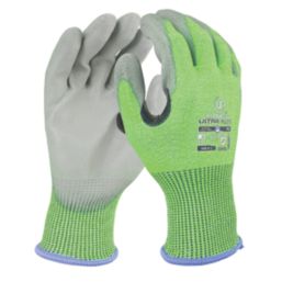 UCI Kutlass Ultra-PU2G Colour-Coded Cut Resistant Gloves Green/Grey Large