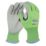 UCI Kutlass Ultra-PU2G Colour-Coded Cut Resistant Gloves Green/Grey Large
