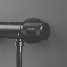 Grohe Precision Feel Exposed Single Outlet Thermostatic Matt Black Shower Mixer