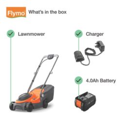 Flymo SimpliMow 320 18V 1 x 4.0Ah Li-Ion Power for All Brushless Cordless 32cm Lawn Mower