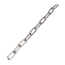 Essentials Side-Welded Stainless Steel Long Link Chain 6mm x 5m