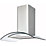 Cooke & Lewis  Curved Glass Hood Stainless Steel 600mm