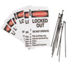 Essentials 'Danger Locked Out' Safety Maintenance Tags 10 Pack