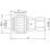 Flomasta  Plastic Push-Fit Straight Tap Connector 22mm x 3/4"