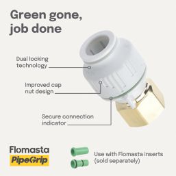 Flomasta  Plastic Push-Fit Straight Tap Connector 22mm x 3/4"