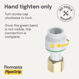 Flomasta  Plastic Push-Fit Straight Tap Connector 22mm x 3/4"