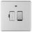 LAP  13A Switched Fused Spur with LED Brushed Stainless Steel