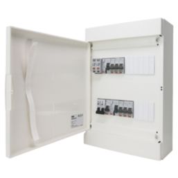 Garo G26B-7AS 26-Module 15-Way Populated  Dual RCD Consumer Unit with SPD