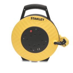 Stanley 13A 4-Gang 7.5m  Cable Reel + 2.1A 2-Outlet Type A USB Charger 240V