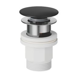 Swirl Caldew Black 121mm Standard Lever Mono Basin Mixer Tap  With Clicker Waste
