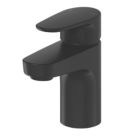 Swirl Caldew Black 121mm Standard Lever Mono Basin Mixer Tap  With Clicker Waste