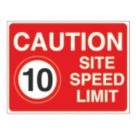 "Caution Site Speed Limit 10" Sign 450mm x 600mm