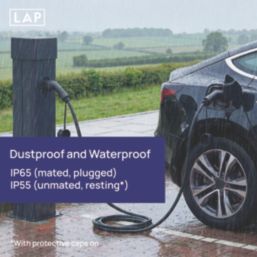 LAP 32A 22kW 3-Phase Mode 3 Type 2 Plug Electrical Vehicle Charging Cable 6m